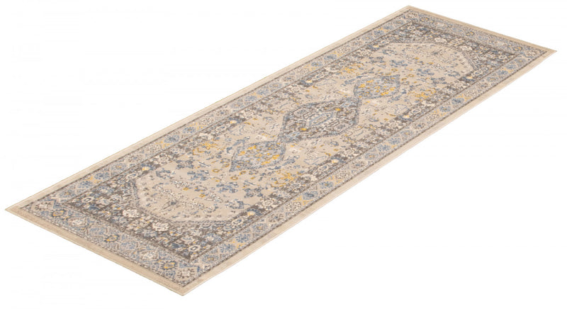 Carpette Sabra bleu - 2 pi 7 pox 8 pi 0 po