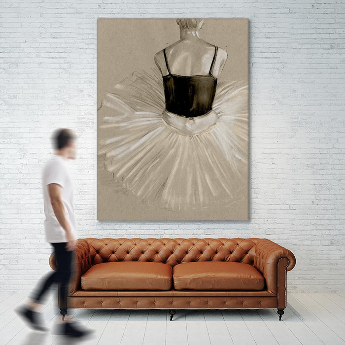Œuvre d’art murale Giant Art « Black Leotard Ii » 72 x 54
