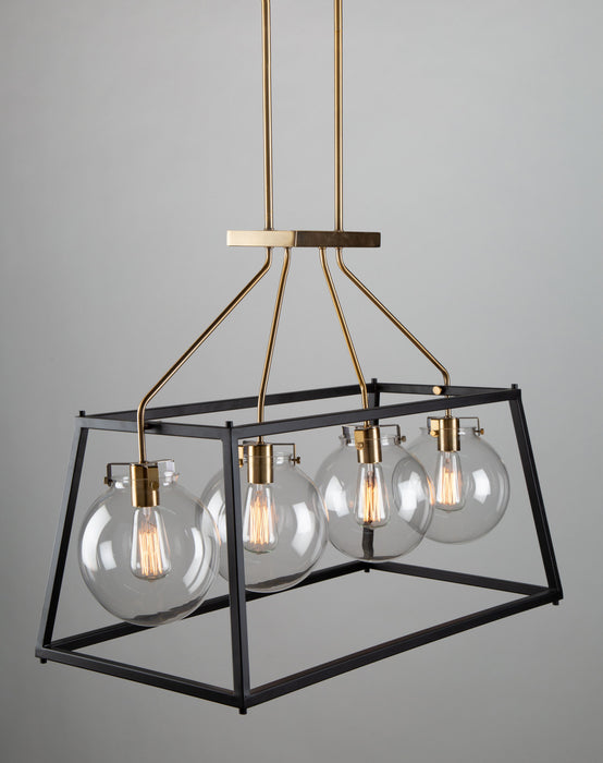 Luminaire suspendu de style cage Bridgetown à 4 ampoules