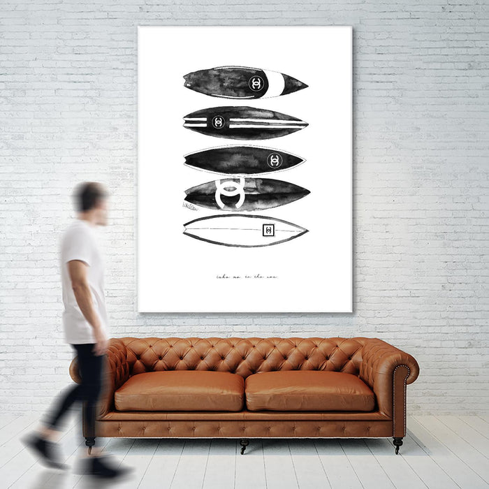 Œuvre d’art murale Giant Art « Surf Portrait » 72 x 54