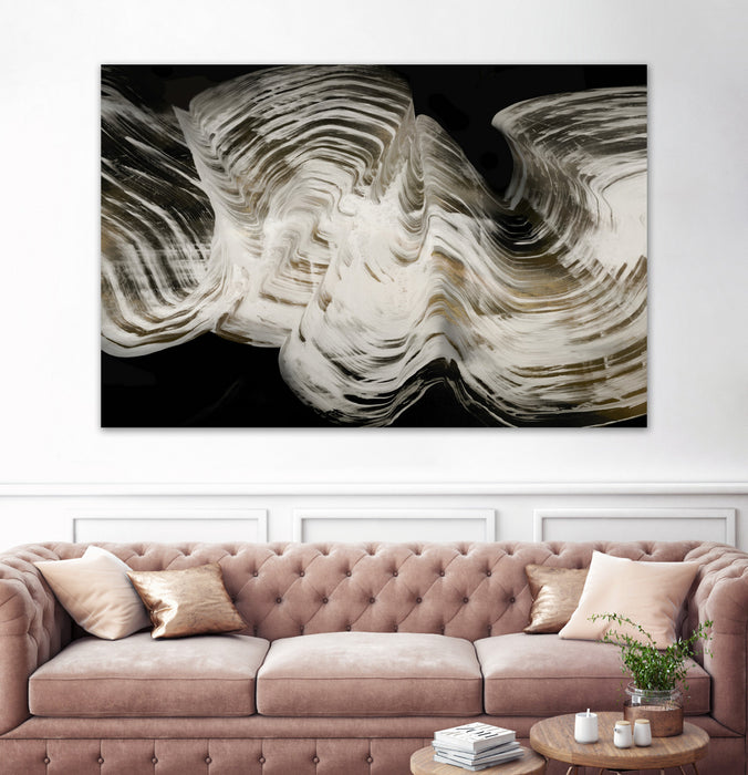 Œuvre d’art murale Giant Art « White Strokes » 72 x 48