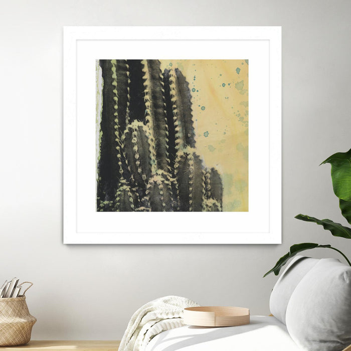 Œuvre d’art murale encadrée blanche et mate « Desert Dreams Iv » 36 x 36