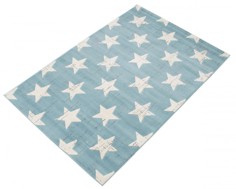 Carpette Ira turquoise 3 pi 11 po x 5 pi 7 po