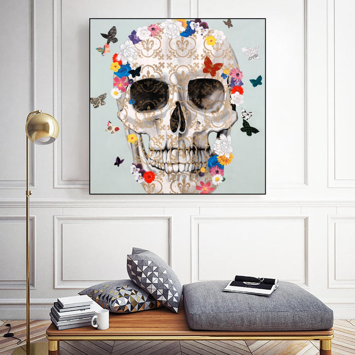 Œuvre d’art murale sur toile encadrée noire « Party Favor » 20 x 20