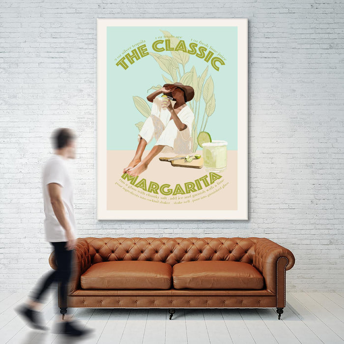 Œuvre d’art murale Giant Art « The Classic Margarita » 72 x 54