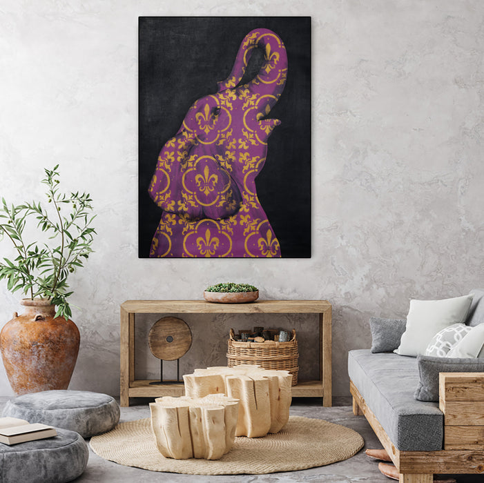 Œuvre d'art murale sur toile encadrée noire « Zoo Celebration I » 24 x 32