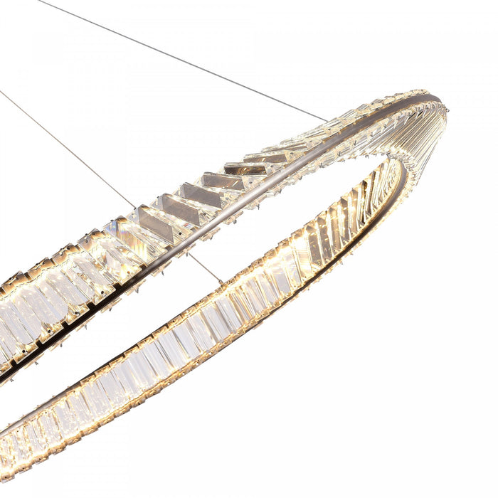 Luminaire suspendu Stella nickel satiné à DEL de 65 W