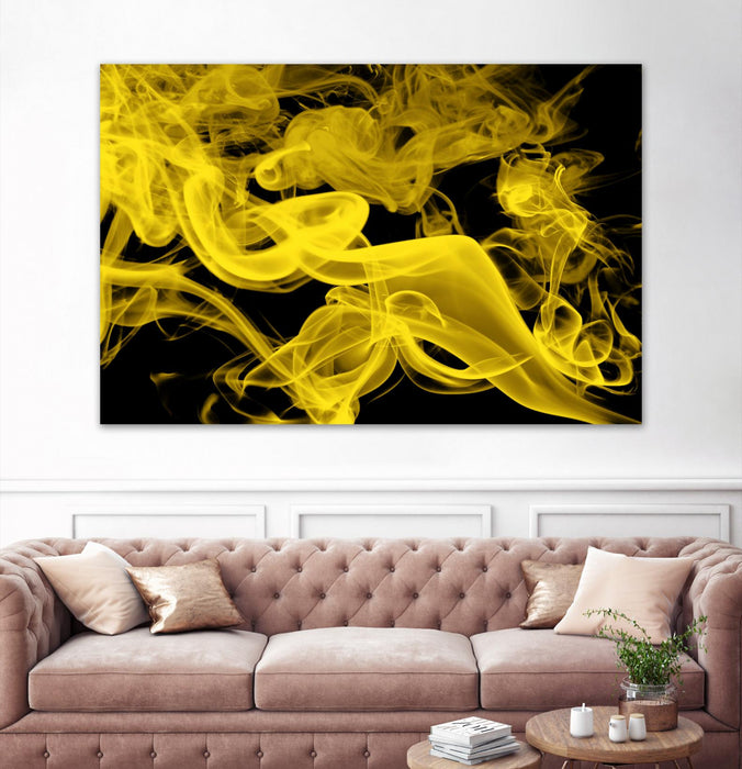 Œuvre d’art murale Giant Art « Yellow Smoke » 84 x 54