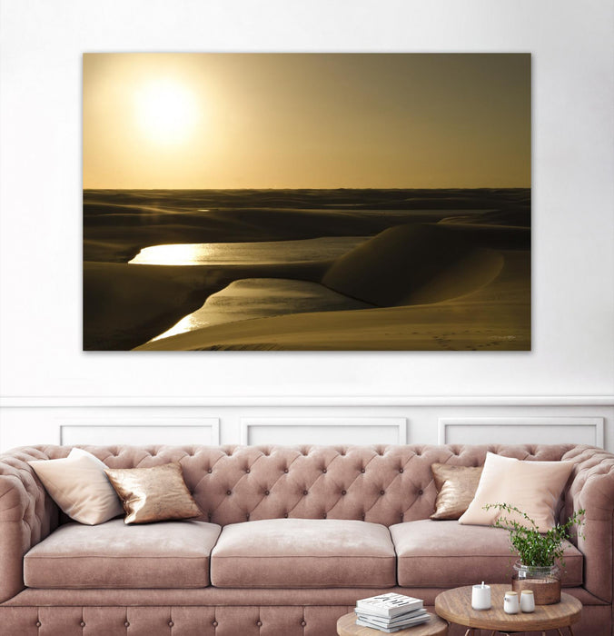 Œuvre d’art murale Giant Art « Golden Sunset » 72 x 48