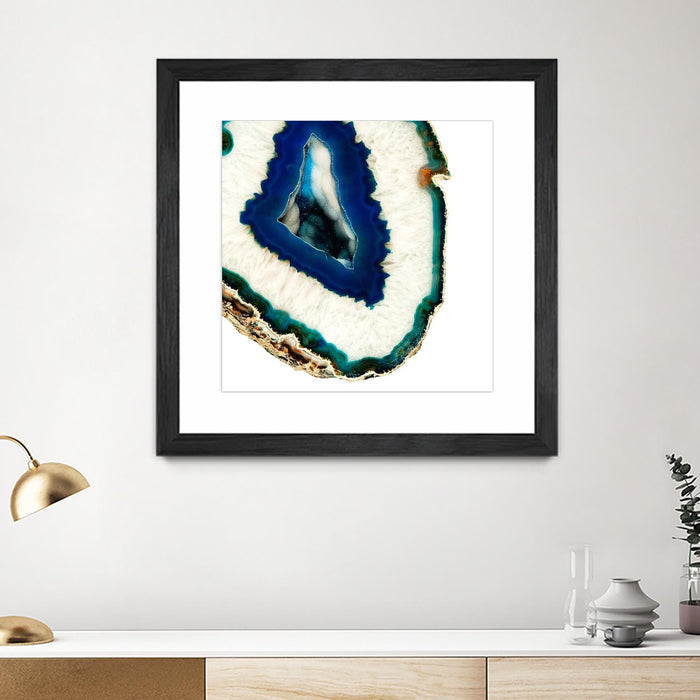 Œuvre d’art murale encadrée noire et mate « Mediterranean Agate A » 36 x 36