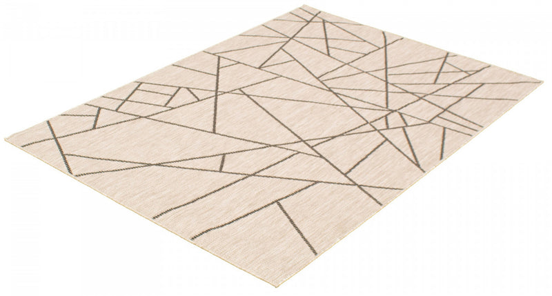 Carpette Sadie Abstract argent-noir - 7 pi 10 pox 10 pi 2 po