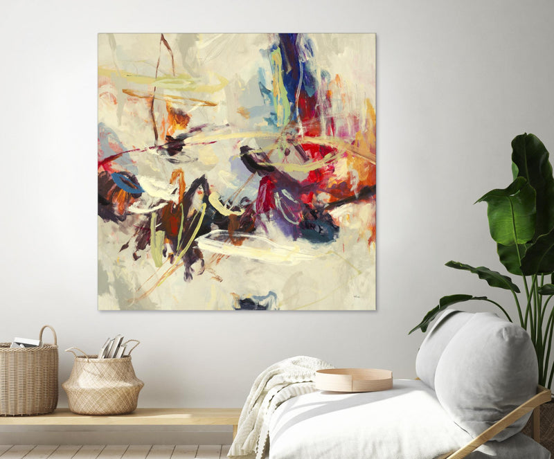 Œuvre d’art murale Giant Art « Positive Energy Iii » 72 x 72