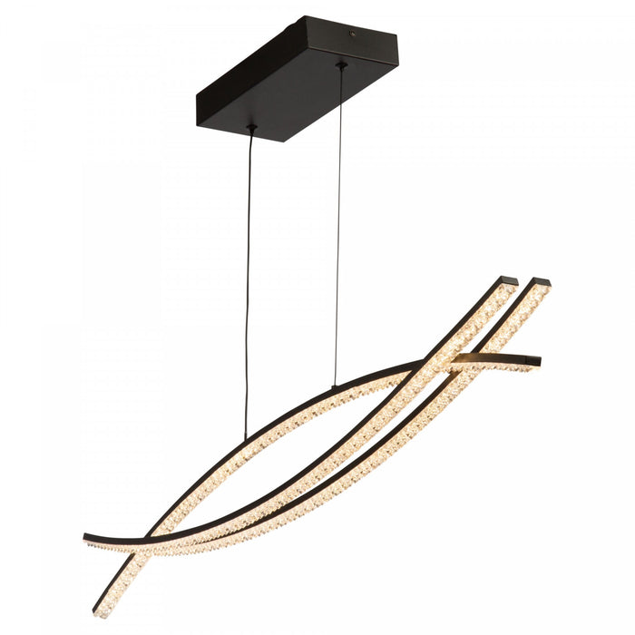 Luminaire suspendu Nova noir à DEL de 30 W