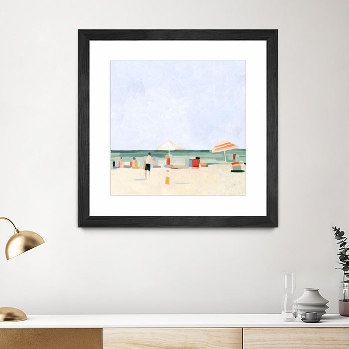Œuvre d’art murale encadrée noire et mate « Family Vacation Ii » 36 x 36