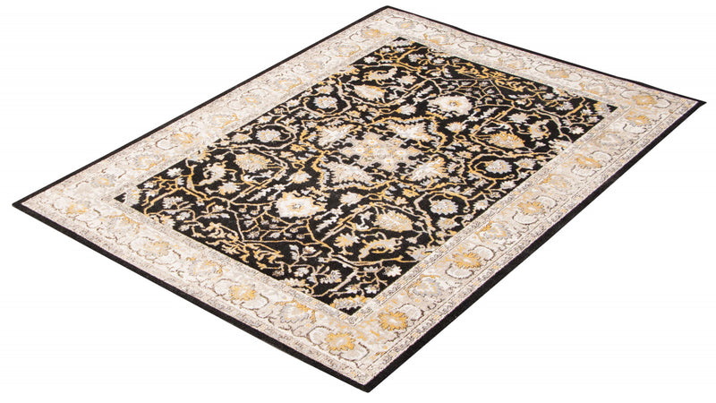 Carpette Legacy noire lavable à la machine - 3 pi 0 po x 5 pi 0 po