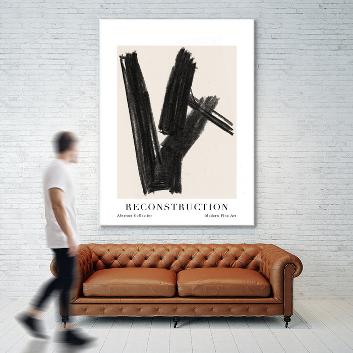 Œuvre d’art murale Giant Art « Reconstruction » 72 x 54