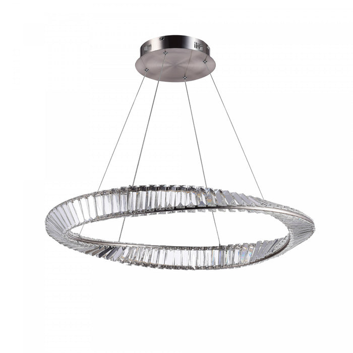 Luminaire suspendu Stella nickel satiné à DEL de 50 W