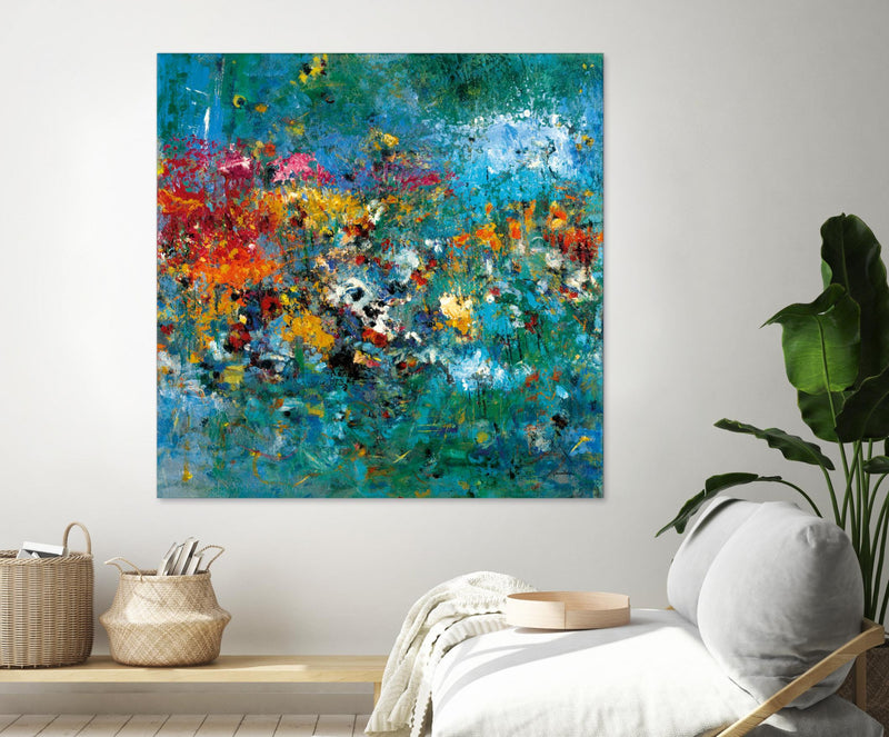 Œuvre d’art murale Giant Art « Carpe Diem 1 » 54 x 54