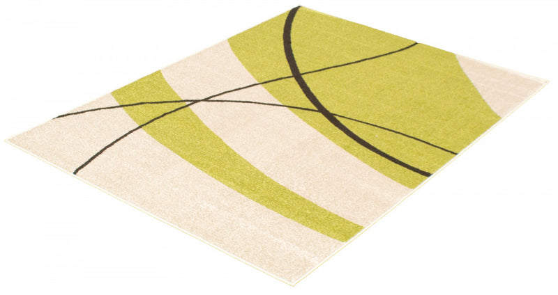 Carpette Carson crème-verte - 7 pi 10 pox 10 pi 2 po