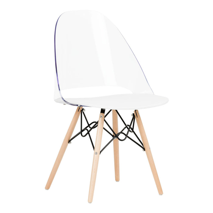 Chaise de bureau Annexe style tour Eiffel - blanc solide