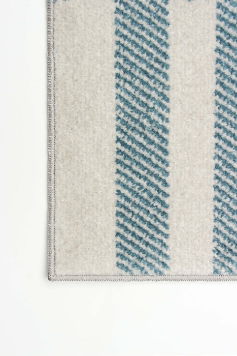 Carpette Roma bleue lavable à la machine - 5 pi 0 po x 7 pi 0 po