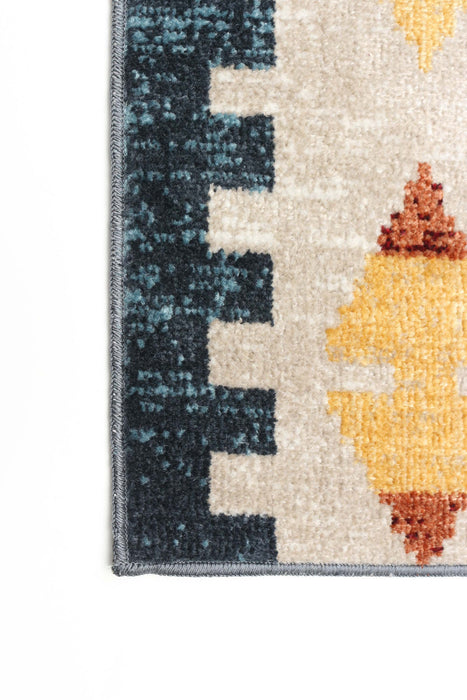 Carpette Mosaic taupe et cuivre lavable à la machine - 3 pi 0 po x 5 pi 0 po