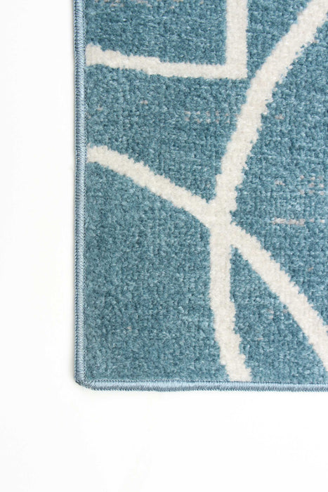 Carpette Terali turquoise lavable à la machine - 6 pi 0 po x 9 pi 0 po