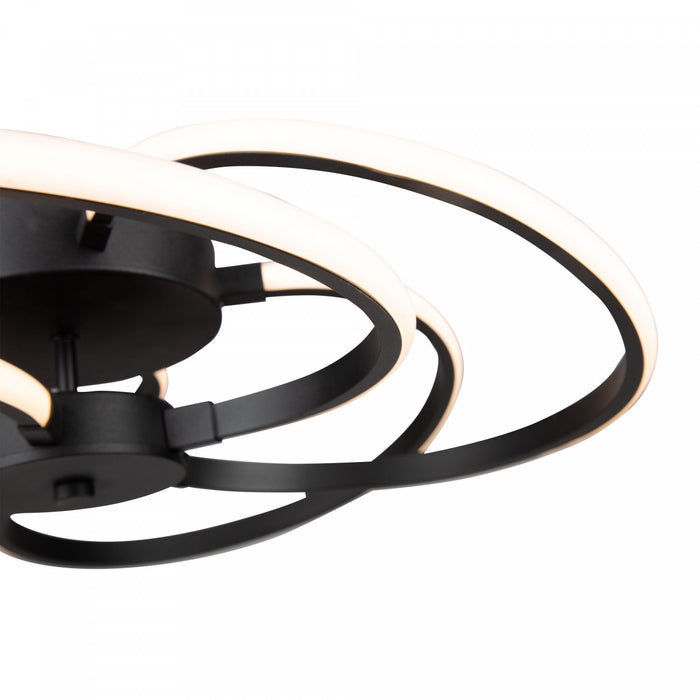 Plafonnier affleuré Equinox noir à DEL de 30 W