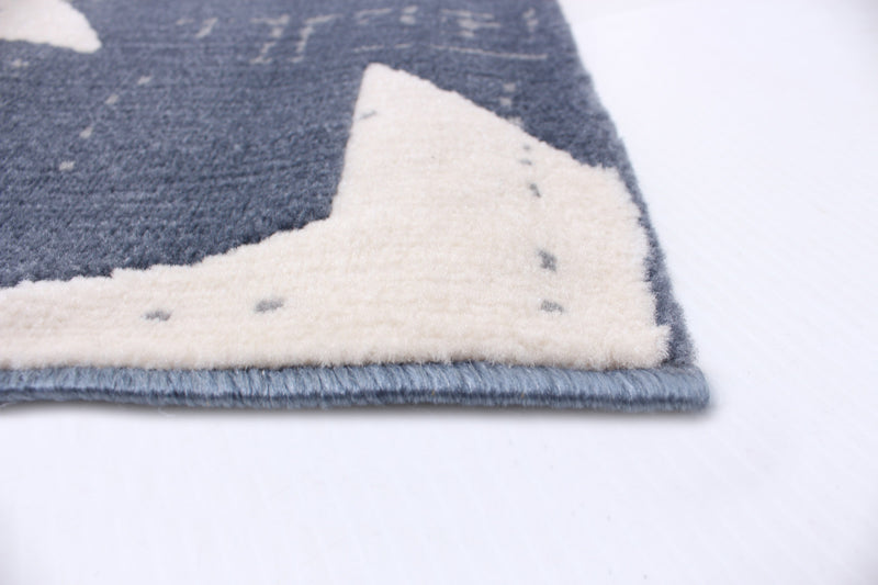 Carpette Ira bleu marine 5 pi 3 po x 7 pi 7 po