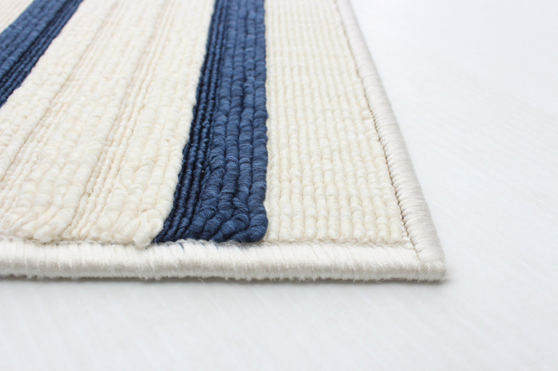 Carpette Talya bleueivoire 3 pi 11 po x 5 pi 7 po