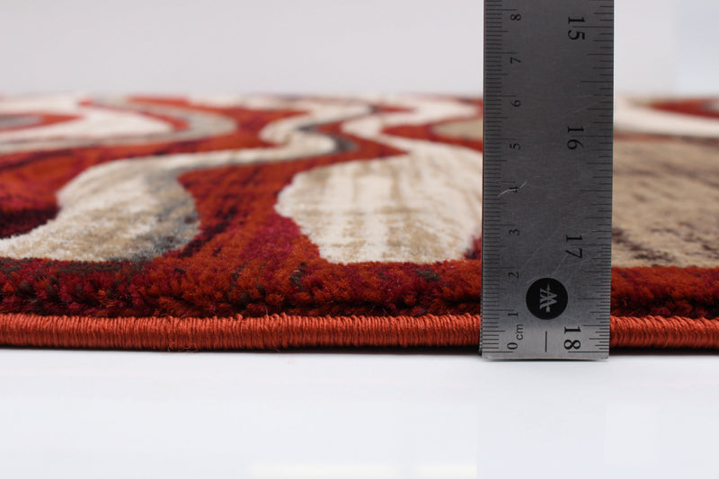 Carpette Allonah rouge - 7 pi 10 po x 10 pi 2 po