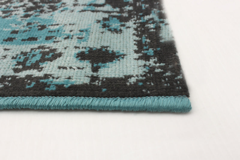 Carpette Chenta turquoise 5 pi 3 po x 7 pi 7 po