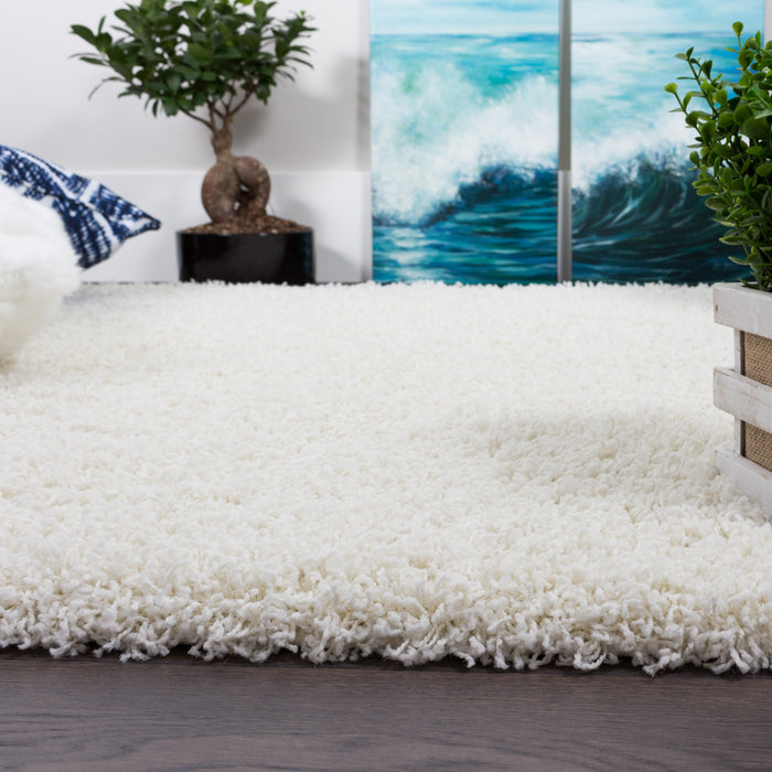 Carpette à poil long Victoria crème 3 x 5