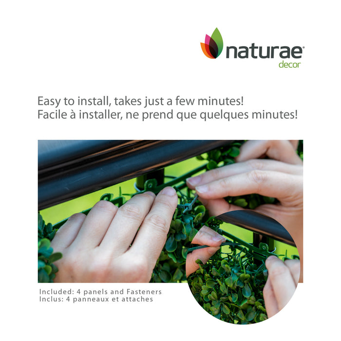 Panneau de feuillage 20 po x 20 po gardénia artificiel 4 pièces