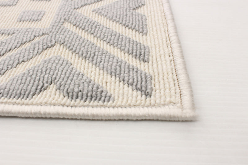 Carpette Gaia gris clair 5 pi 3 po x 7 pi 7 po