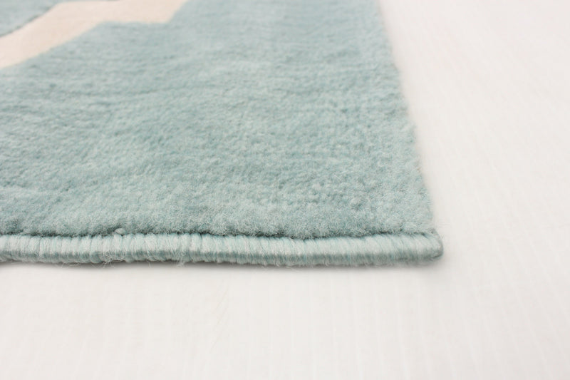 Carpette Aliya turquoise 4 pi 7 po x 6 pi 7 po