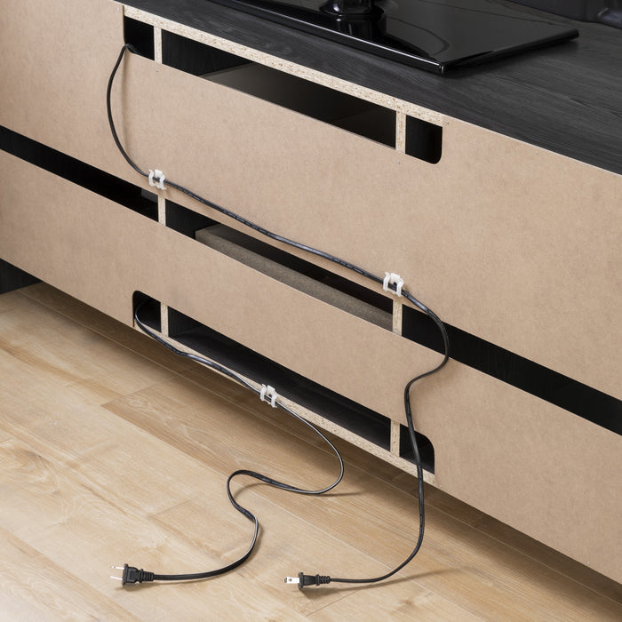 Meuble pour téléviseur Fusion de 60 po avec tiroirs - chêne gris