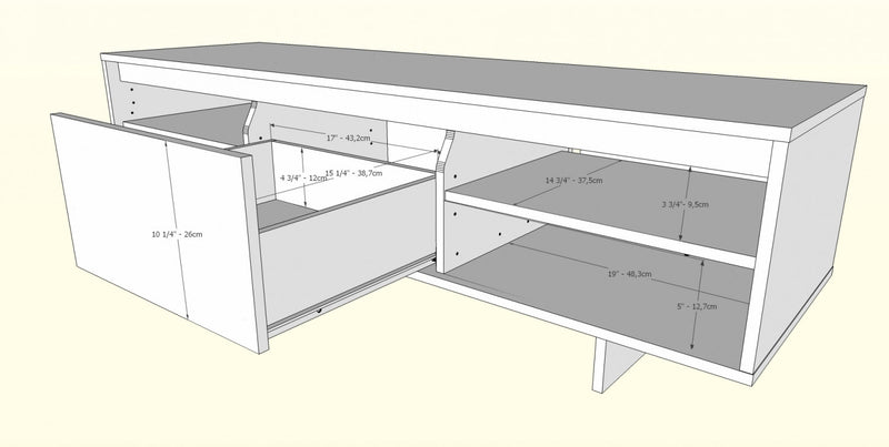 Meuble pour téléviseur Nordika de 60 po - érable naturel