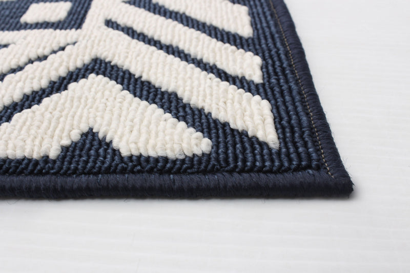 Carpette Gaia bleue 3 pi 11 po x 5 pi 7 po