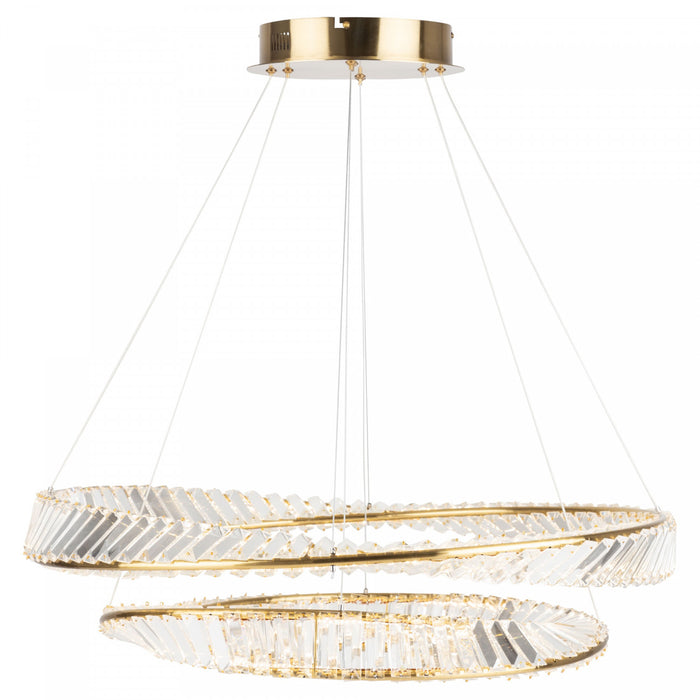 Lustre Stella laiton brossé à DEL de 65 W