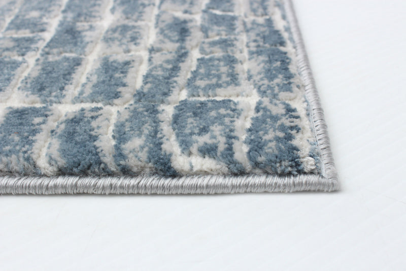 Carpette Kecia bleu marine/crème 3 pi 11 po x 5 pi 11 po