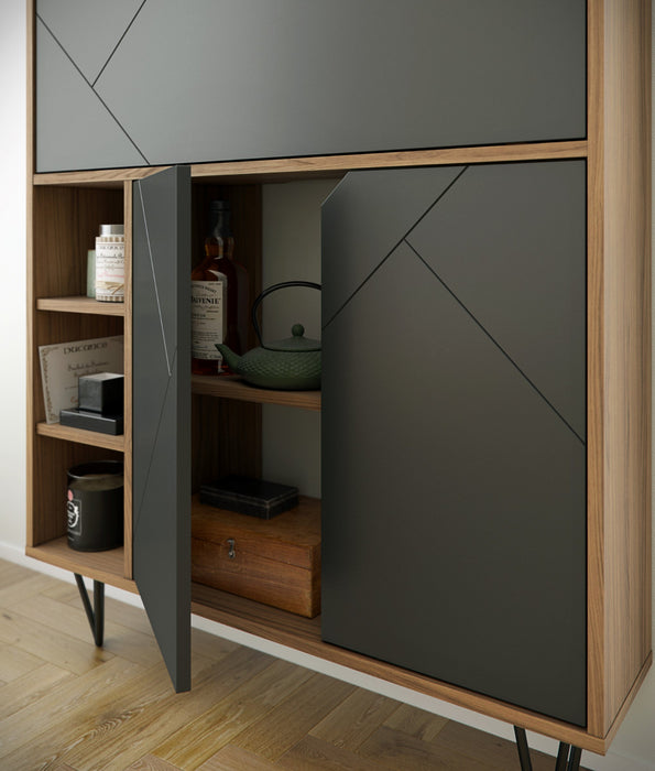 Bureau secrétaire Nordika - muscade et anthracite