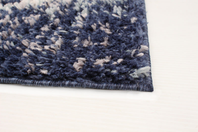 Carpette Makondo Mosaique bleu - 6 pi 7 pox 9 pi 6 po