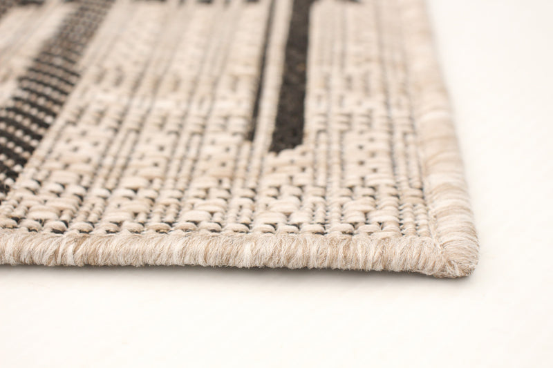 Carpette Sadie Burburry argent-noir - 5 pi 3 pox 7 pi 7 po