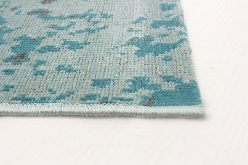 Carpette Mariam turquoise 4 pi 7 po x 6 pi 7 po
