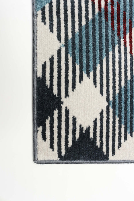 Carpette Kors bleue lavable à la machine - 2 pi 6 po x 8 pi 0 po
