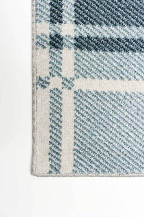 Carpette Roma bleue lavable à la machine - 2 pi 6 po x 8 pi 0 po