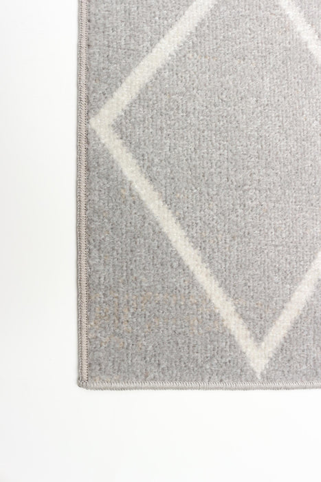 Carpette Kenza grise lavable à la machine - 2 pi 6 po x 8 pi 0 po
