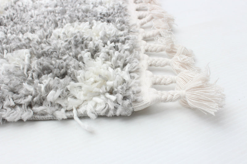 Carpette à poil long Helma Urban gris foncécrème 6 pi 7 po x 9 pi 6 po