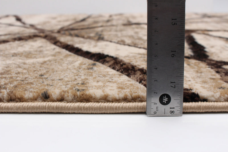 Carpette Cherokee doréechocolat - 5 pi 3 po x 7 pi 3 po